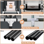 Portable Closet Wardrobe for Hanging Clothes with 2 Hanging Rods and 8 Storage Organizer Shelves,Sturdy Large Wardrobe Closet for Bedroom Free Standing Clothes Rack with Cover,Grey