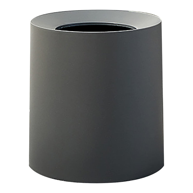 Modern Round Waste Basket - 3.2Gal/12.1L Open Top Trash Bin - Gray Garbage Can W