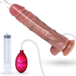 8.8'' Squirt Dildo, Cumming Ejaculating Dildo With Strong Suction Cup, Bejinner G Spot Anal Dildos, Soft Silicone Realistic Monster Cock Sex Toy For Women & Couples