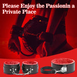 12-Piece BDSM Bondage Kit – Restraints, Anal Plug & Adult Toys for Couples (Red)