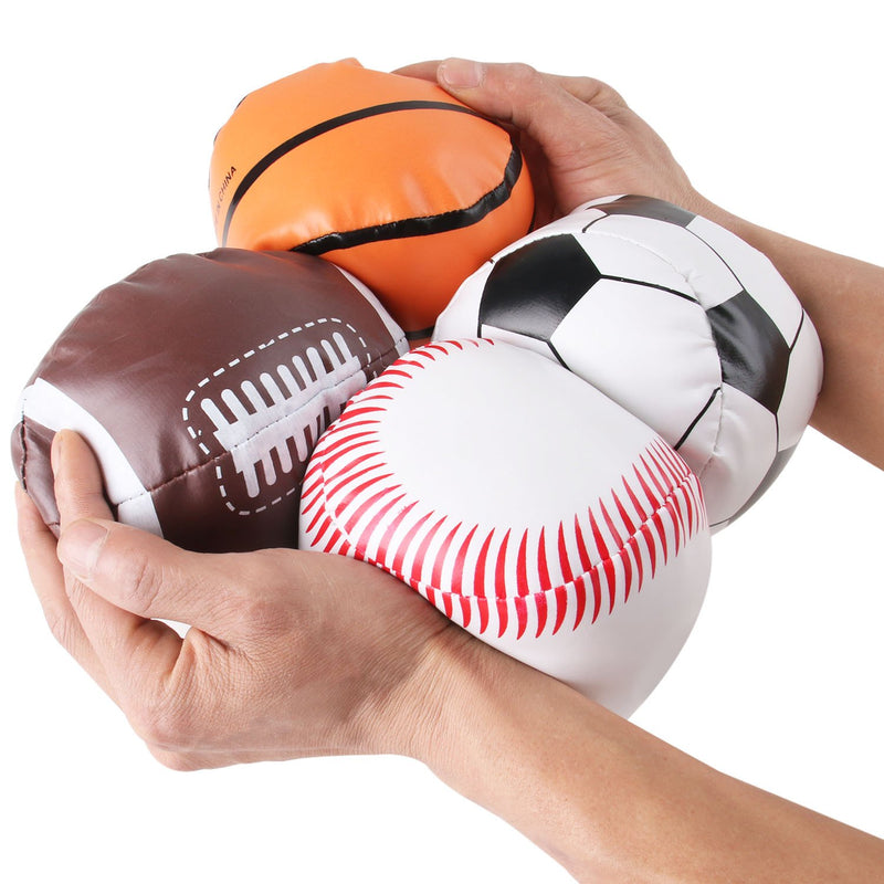Liberty Imports 4 Pack My First Soft Plush Stuffed Sports Balls Toy Set for