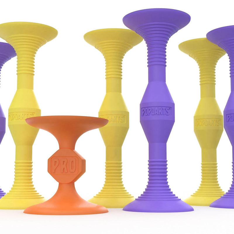 Pro Pack Game Set (Purple And Yellow) Indoor, Outdoor Suction Cup Throwing