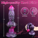7'' Soft Silicone Knot Dildo with Suction Cup, Fantasy Animal Design for Beginners