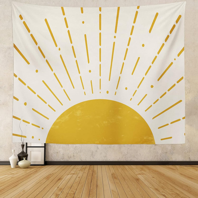 Boho Sun Tapestry Horizontal Sunset Sun Rise Vintage Hippie Tapestries Wall Ha