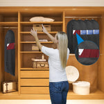 40‘’Garment Bags【3 Pack】Suit Bag for Storage Hanging Clothes Suitable for Storage of Dresses Suits Overcoats Garment Can Provide Neatness and Space-Saving for Your Wardrobe (Black, 40 × 24 Inch)