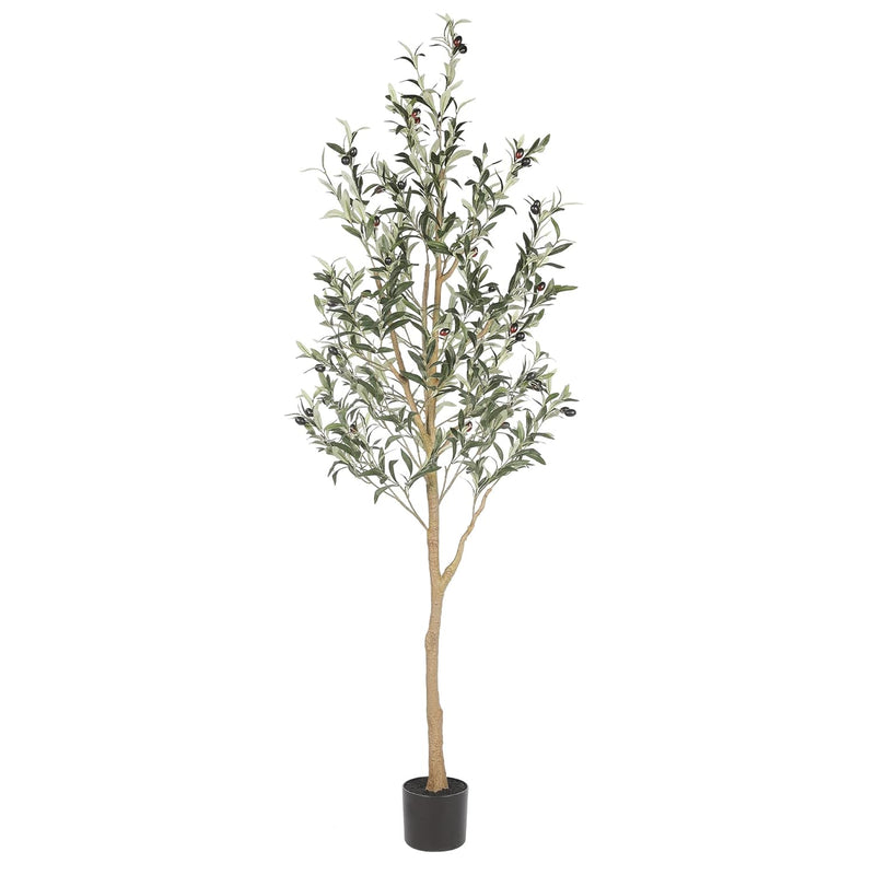 6Ft Artificial Olive Tree, Tall Faux Olive Tree Plants, Fake Potted Olive Silk
