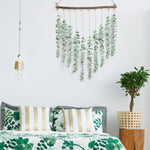 Artificial Eucalyptus Wall Hanging Decor - Fake Eucalyptus Leaves Greenery Eucalyptus Vines Wall Hanging Plants - Farmhouse Rustic Boho Wall Decor for Bathroom Bedroom Livingroom Decorations