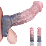 7" Big Monster Penis Sleeve Horse Penis Sleeve With Silicone Cock Ring, Realistic Fantasy Dildo Girth Enhancer, Soft Spiked Sex Toy For Men Delay Ejaculation Erection Enhancement Sex Toys Couples