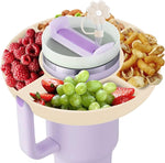 Stanley Cup 30 oz Snack Bowl with Handle, Compatible with Stanley Cup 30 oz Snack Bowl with Handle, Reusable Snack Bowl, Stanley Accessories, Silicone (White Snack Bowl)