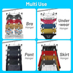 5-Tier skirt hangers with clips (3 PK) pant hangers space saving multiple hangers in one clothes hangers with clips multiple pants hangers for closet bottom hangers metal hangers with clips