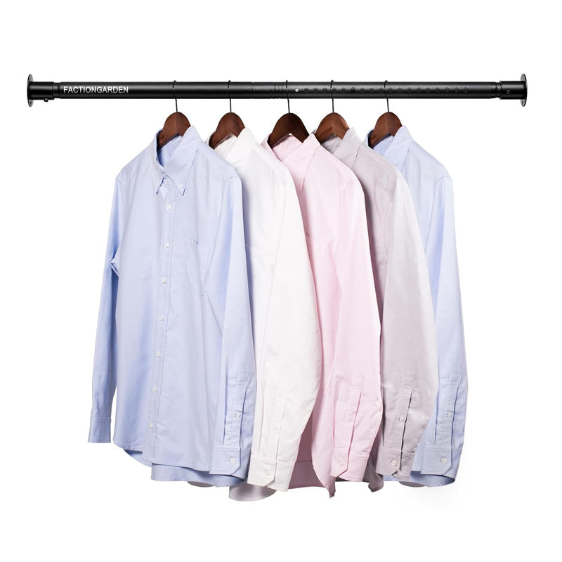 Closet Rod, 17 To 82 Inch Adjustable Closet Rods For Hanging Clothes Heavy Duty