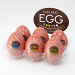 Egg Hard Disposable, One Time Use, Super Stretchable, 6 Pack Male Masturbator Sleeve, Brown