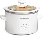 Electric Slow Cooker Ceramic Pot Adjustable Temp, Entrees, Sauces, Stews & Dips, Dishwasher Safe Glass Lid & Crock