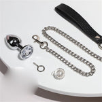 Traction Chain Metal Anal Plug Bell Butt Plug With Jewelry Base Sm Role Play Adult Sex Toy