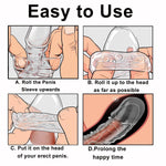 Penis Sleeves 4 Pack Cock Sleeve Reusable Penis Extender Durable Penis Enlarger Penis Ring Adult Male Sex Toys For Dildo Vibrator Couple Penis Extender