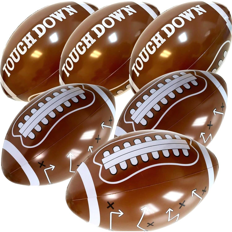 GiftExpress 12pc Inflatable Footballs for Football Party, Gameday, and Foot