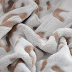 Flannel Fleece Cheetah Print Throw Blanket, Lightweight Super Soft Cozy Plush Blanket, 50 × 60 Inches Brown Leopard