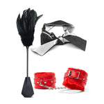 Bdsm Starter Kit For Couples, Feather Spanking Tickler, Sex Blindfold Eye Mask And Sex Fluffy Handcuffs, Set For Bondage Play Bdsm Bedroom Adult Fuzzy Ankle Cuffs Bondage Restraints