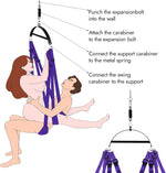 2-in-1 Sex Swing with Adjustable Straps – Door & Ceiling Love Sling, Supports 650 lbs