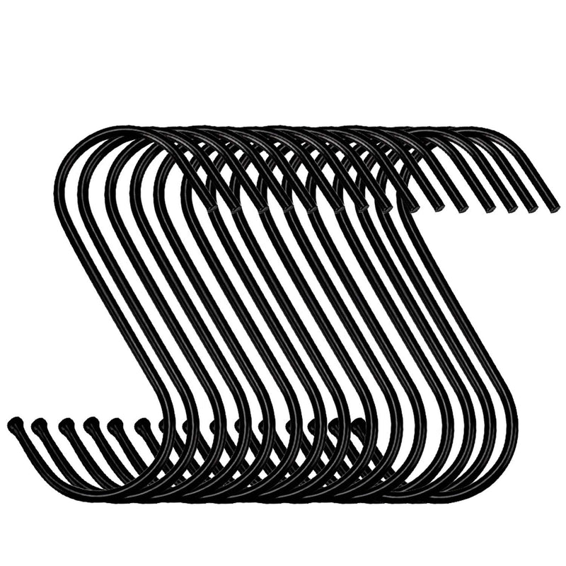 30 Pack Black S Hooks Steel S Hanging Hooks Heavy Duty S Hanger Hook Metal Kitch