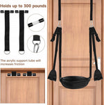 Adjustable Door Sex Swing with Plush Seat & Bondage Straps, Holds Up to 300 lbs