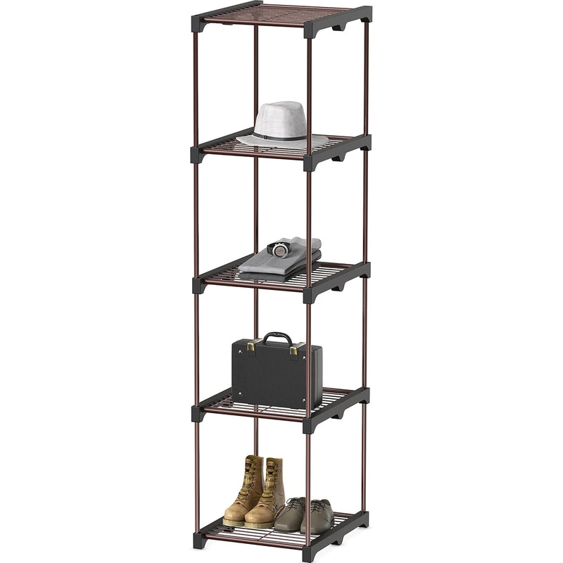 Storage Shelves Multipurpose 5-Tier Freestanding Closet Organizer Kitchen Tower