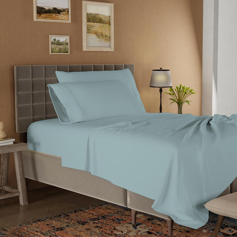 Twin Xl Bed Sheet Set Aqua, Ultra-Soft & Wrinkle-Resistant, Twin Xl Size Bed S