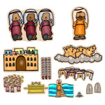 Joshua and the Battle of Jericho Felt Bible Story Figures for Flannel Boards