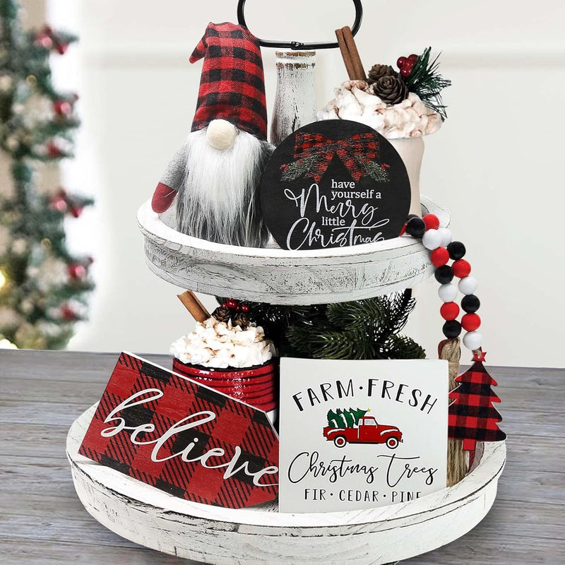 Christmas Decor - Christmas Decorations Indoor - Believe Merry Christmas Woode