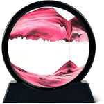 7 Inch Red Moving Sand Art, 3D Liquid Motion Deep Sea Desk Decor