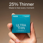Ultra Thin Condoms – 0.04Mm, Extra Lubricated, 25% Thinner Natural Latex, 3 Pack, Fda-Cleared, 53Mm Diameter, Hypoallergenic, Odorless, Long-Lasting Comfort