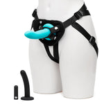 Vibrating Strap On Dildo & Harness Kit | 2 Silicone Dildos For Pegging & G Spot Stimulation | Includes Bullet Vibrator | Adjustable Harness With 3 O-Rings | Adult Sex Toy For Couples