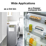 Desktop Trash Can with Lid, Mini Trash Can for Desk, Small Office Countertop Garbage Can, Mountable Tiny Wastebasket for RV, Dorm, Freezer, Laundry and More (Blue)