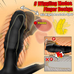 Prostate Massager Anal Vibrator - 6 In 1 Butt Plug With 9 Wiggling Sliding Thrusting Vibrating Modes, Male Sex Toys For Men Dildo Cock Ring With New App Remote Control
