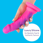 Lifelike Lover Luxe 7" Suction Cup Dildo - Multicolored Silicone, Harness-Compatible, Waterproof, Pink
