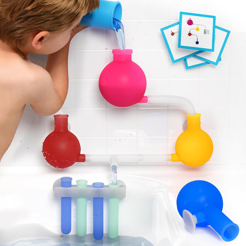 Aqualab Bath Toys For Kids Ages 4 8 Science Themed Wall Suction Silicone Ba