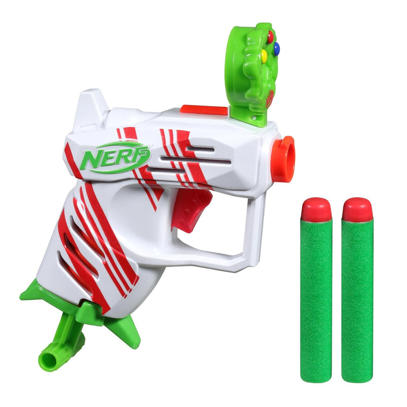 Nerf Elite 2.0 Jolly Dash Blaster, 2 Elite Darts, Pull to Prime, Winter Toy