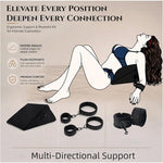 Foam Couples Positioning Pillow with Adjustable Wrist & Thigh Cuffs