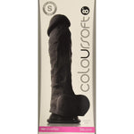 Coloursoft Soft Dildo, Black, 8 Inch (18154_Black)