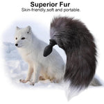 Vibrating Anal Plug Remote Control -Fox Tail Vibrator Butt Plug Anal Role Play Flirting Animal Tail Sex Toy For Men Women Couples Adult &Cosplay Play Stimulato Pleasure (Black)