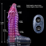 Male Silicone Penis Sleeve Enlarger Monster Penis Cover With Cock Ring: Hollow Dildo Sleeve Realistic Penis Extension Sleeve Adult Sex Toy