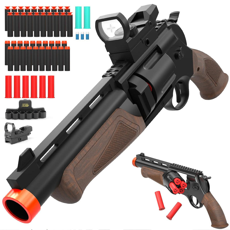 Toy Guns For Boys, Soft Bullet Toy Shotgun Foam Revolver Blaster With Sight