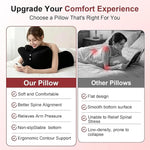 27° Memory Foam Wedge Pillow with Ergonomic Body Support & Washable Cover