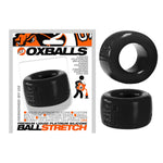 Balls-T Silicone Cock Ring & Ball Stretcher - Soft & Stretchy Dual Ring For Shaft & Sack - Enhances Pleasure - Adjustable Fit For Men - Hand Poured Pure Platinum Silicone - Black
