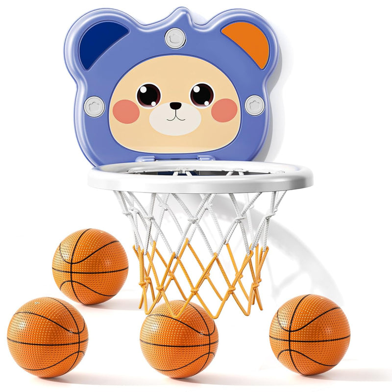 TEMI Indoor Mini Basketball Hoop for Toddlers Kids Boys Age 2 3 4 5 6, Todd