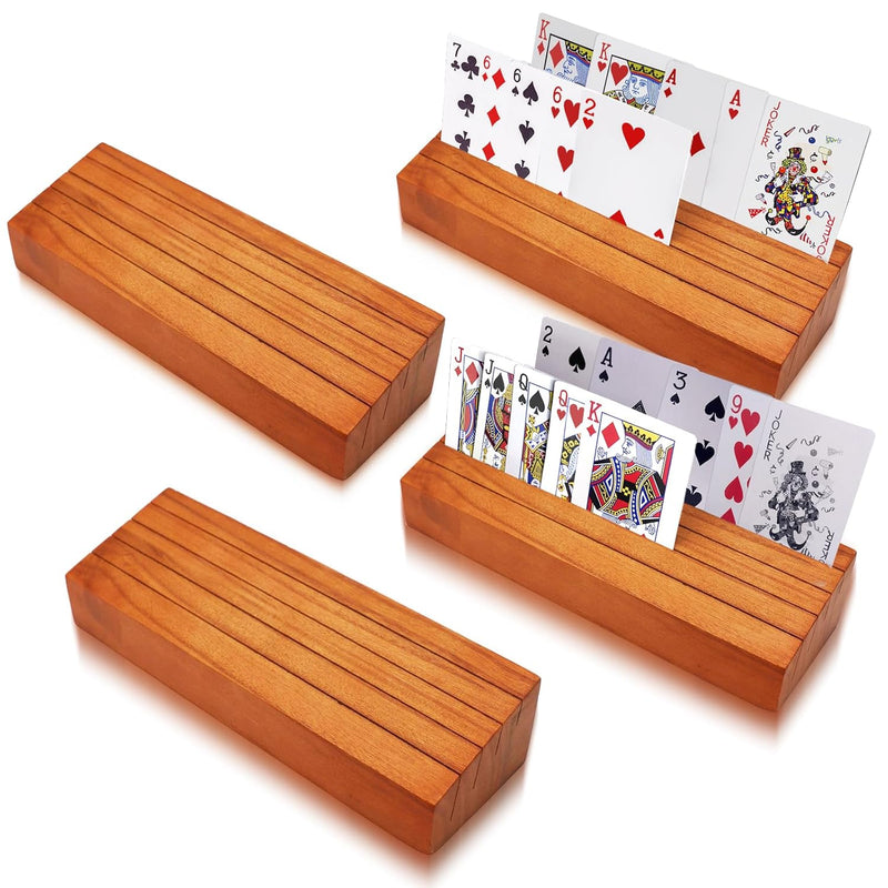 4 Pack Playing Card Holders Deck Stand, Play Cards Holder For Kids Or Elder