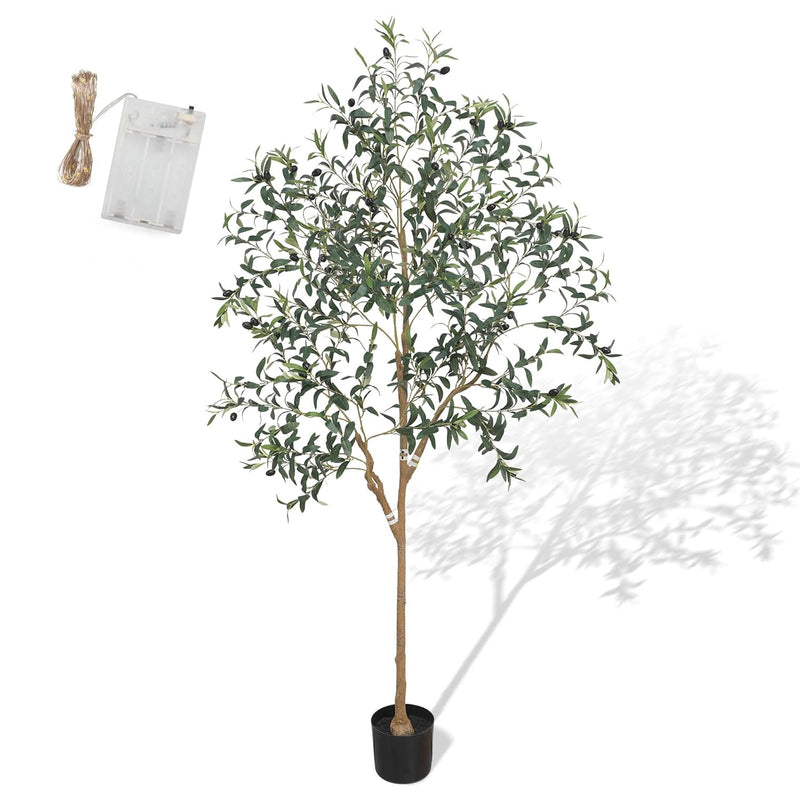 6Ft Artificial Olive Tree Faux Olive Tree 6Ft Faux Silk Tree Potted Large Faux