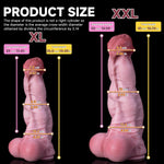 Thrusting Dildo - Realistic Horse Dildo With Strong Suction Cup, Thick Animal Penis For G-Spot, Anal Plug Fantasy Adult Sex Toy For Gay Women And Men Couples Pleasure (D219R-S)