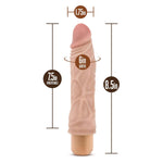 Blush Adult Sex Toys - Dr. Skin Vibe 10 Realistic Vibrating Dildo - 8.5" Flexishaft Multispeed G-Spot Vibrator Penis - Twist-Dial Waterproof Cock For Anal & Vaginal Pleasure - Women & Couples - Beige