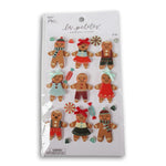 21 Pcs 3D Gingerbread Man Christmas Stickers for Journaling & Crafts